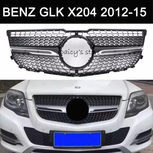 X204 Diamonds Grille Front Bumper Grill Mesh For Mercedes GLK Class 2012 - 2015 GLK200 GLK220 GLK250 GLK350 5-Door SUV