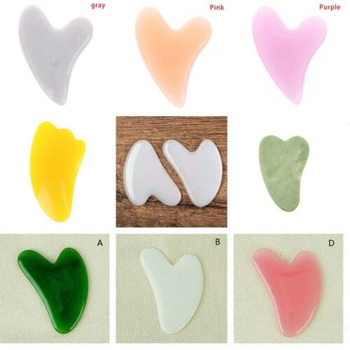 1pc Heart Shape SPA Massage Beeswax Gua sha Scraping Massage Scraper Face Massager Acupuncture Guasha Board Massager for face