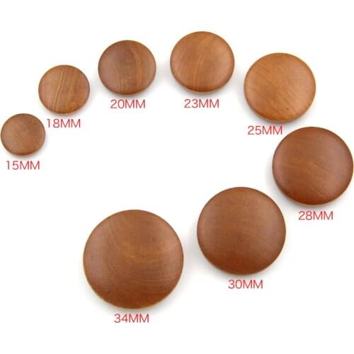 10pcs/pack Exquisite natural brown boxwood round coat Twisted buckle NK113