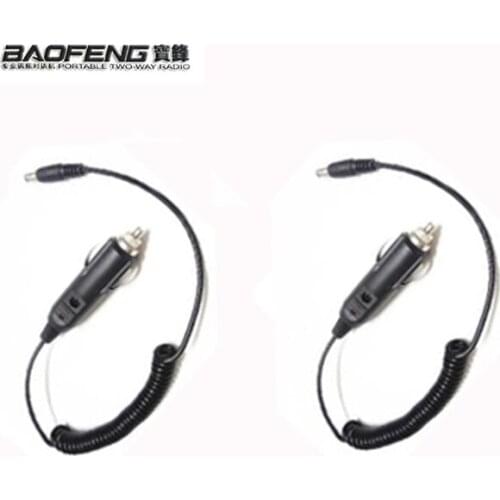 2PCS battery Cable Line Baofeng Uv-5r Car Charge For UV-82 UV-5RE uv-9r UV-XR Uvb2 Plus TG-UV2 charger Walkie Talkie Accessories