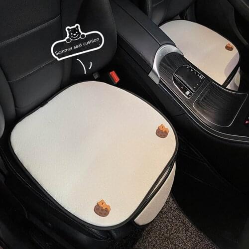 2021 Four Seasons Universal Summer Cool Bear Biscuit Ice Silk Car Interior Decorations Car Seat Cushion Cover