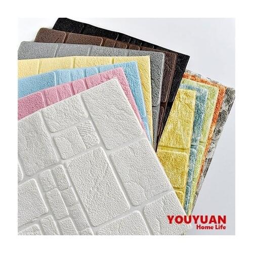 3D Brick Wall Stickers DIY Decor Self-Adhesive Waterproof Wallpaper For Kids Room Bedroom 3D Wall Sticker Brick