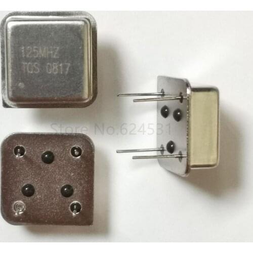 5pcs 125.000MHZ In-line active crystal oscillator clock square half size DIP-4 OSC 125M 125MHZ