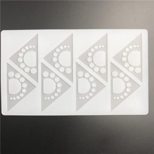 8 Cavity Chocolate Insert Circular Triangular Fondant Silicone White Cake Mold Chocolate Baking Decorating Tools #6