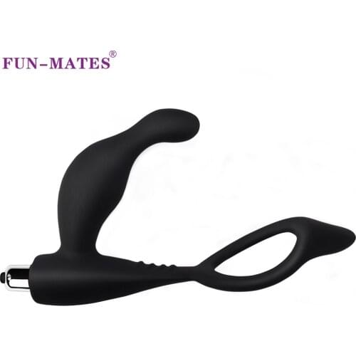 Butt Plug Men Prostate Massage Sex Toy Analplug Delay Longer Ejaculating Silicone Adult Cock Ring Vibrador Male Masturbation