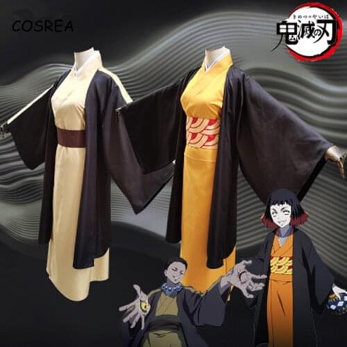 Anime Demon Slayer Kimetsu no Yaiba Cosplay Yahaba Susamaru Costume Japanese kimono Uniform Props Halloween Carnival Party