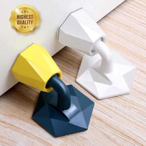 Mute Non-punch Silicone Door Stopper Touch Toilet Wall Absorption Door Plug Anti-bump Door Holder Gear Gate Resistance Door Stop