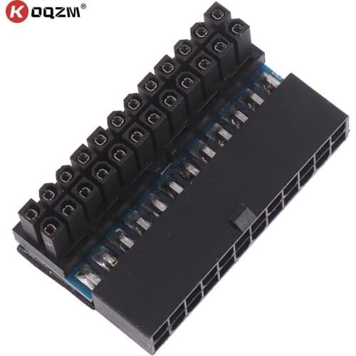 ATX 24Pin 90 Degree 24 Pin To 24pin Power Plug Adapter Mainboard Motherboard Power Connectors Modular For Power Cables Supply