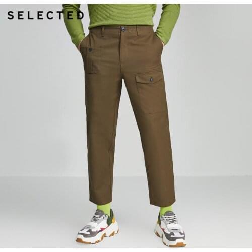 SELECTED 100% Cotton Multi-pocket Trousers Mens Workwear Loose Casual Pants R|420114541【+Store Coupon :10-2/15-4/25-6