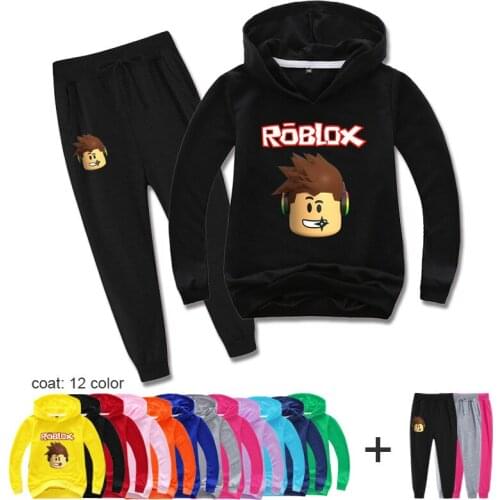 2-16y Kids Spring Auturn ROBLOXNOG Tracksuit Printed Hoodie Pants 2pcs Sets Baby Boys Girls Clothing Sets Casual Sports Outfit