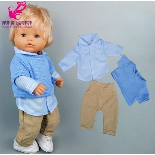 For 40cm Nenuco Doll Clothes Sweater Shirt Fit 38cm Ropa Y Su Hermanita Baby Doll Blouse Trousers Outwear
