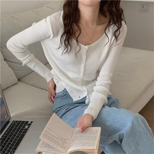 Alien Kitty 13 Colors Slim-Fit Casual Cardigans Sweaters High Quality Lady Streetwear OL Autumn Women Elegant Chic Fashion Tops