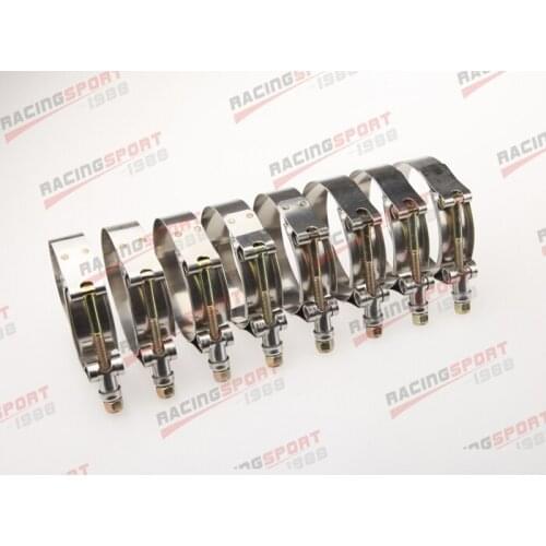 Pack of 8pcs-2.75'' T BOLT CLAMPS Turbo Pipe Hose Coupler Stainless Steel 73-81mm