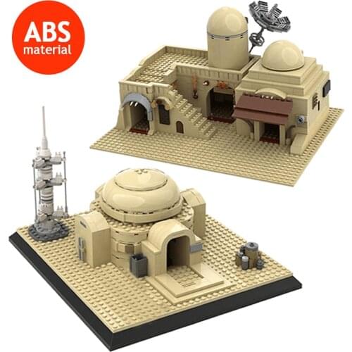 DIY Star Series Wars Lukes Home on Tatooine Slums Building Blocks Desert Architecture Model Kids Educational Toys Children Gift