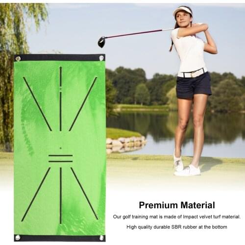Golf Swing Mat Swing Detection Batting Training Golf Swing Path Crystal Super Soft Golf Swing Training Pad With Fixed Nail