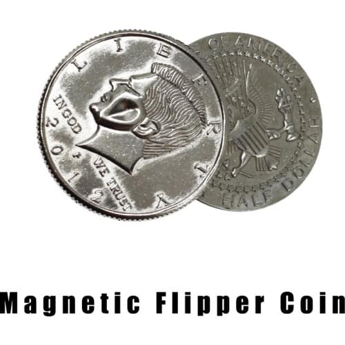 Magnetic Flipper Coin Butterfly Coin(USD half Dollar Copy)Magician Accessories Close Up Props Gimmick Appear Magia Magic Tricks