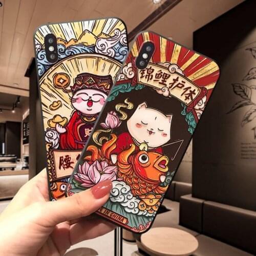 Soft Matte Phone Case For Samsung S10e S8 9 10 20 21 Ultra Plus Note8 9 10 20 Ultra Plus Money Lucky 3D Emboss Back Covers