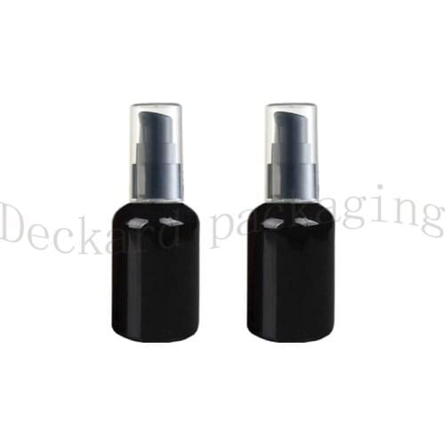 Wholesale 50pcs/lot 50ML Empty Plastic Perfume Black Pump Black Bottle Travel Soap Bottles lotion