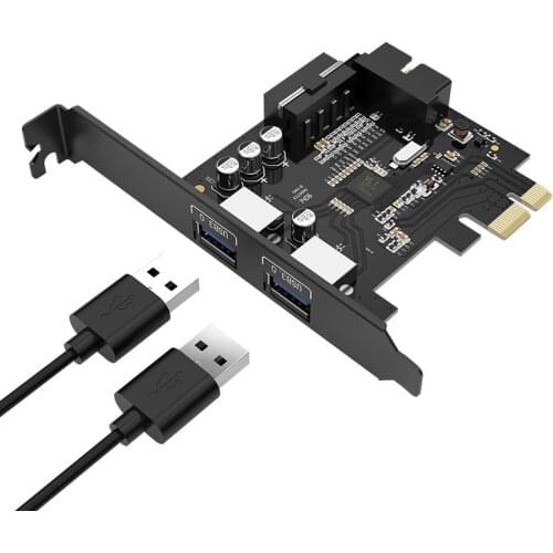 ORICO USB 3.0 PCI-E Expansion Card Adapter PCI-E USB 3.0 HUB Controller Adapter Card with 15Pin Power Supply PCI-E Extender Card