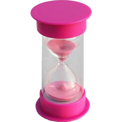 1/5/10/12/20/30 Minutes Hourglass Sandglass Timer Pink Lid & Sand Creative Gift Modern Ornament Kitchen Clock Home Decoration