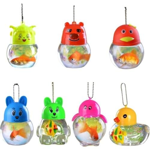 Portable Fish Tank Handheld Plastic Mini Aquarium Transparent Fish Keeper Fishbowl for Turtle Pet Starter Kit