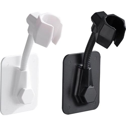 Adjustable Bathroom Shower Head Holder Suction Cup Shower Head Storage Rack Wall Mount Shower Movable Bracket Fixed Useful