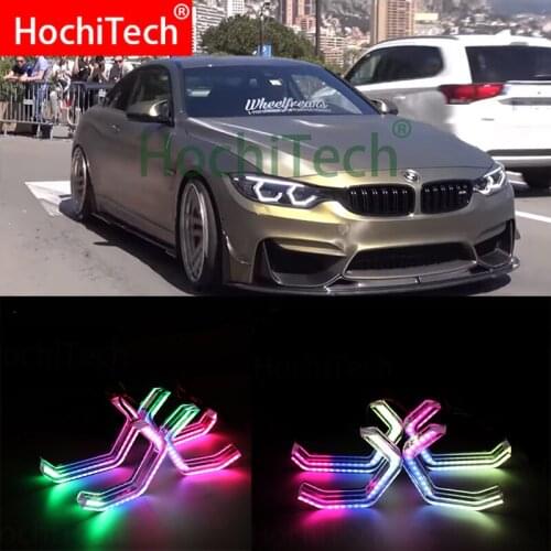 RGBW Multi color ICONIC M4 Style Crystal Angel Eyes Kit day light DRL for BMW 4 series F32 435i 428i 420d 420i 440i 430i 2013-18