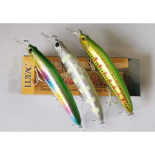 LUTAC 1PCS Fishing Lures GM01A 110mm 21g Floating Black Minnow Lure
