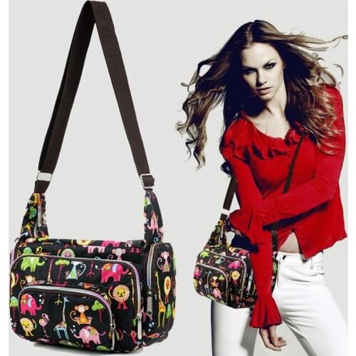 Women Messenger Bags Mummy Bag Print Floral Cross Body Shoulder Canvas Hobo Bag Nylon Oxford Fabric Womens Handbag Diaper Bags
