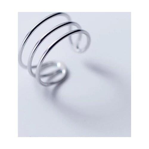 THIN 100% Authentic REAL.925 Sterling Silver Fine Jewelry 3-Layers/ Multi-Rows Openable Knuckle Ring GTLJ1506