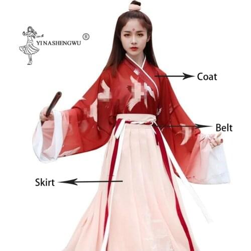 Traditional Women Folk Dance Costume Lady Ancient Hanfu Clothing Oriental Lady Swordsman Cosplay Wear Tang Dynasty Princess Suit
