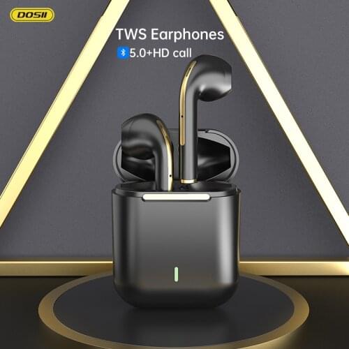 DOSII TWS Bluetooth Headphones Stereo True Wireless Headset Earbuds with Charging Box In Ear Handsfree Earphones For Smartphone