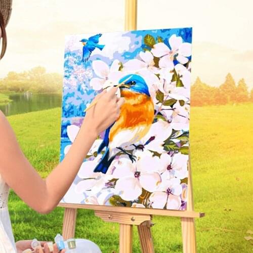 Bird Animal Coloring By Numbers Painting Kit Oil Paints 40*50 Canvas Pictures New Design For Kids Art