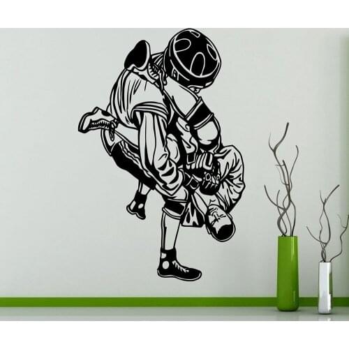 MMA Fighters Wall Sticker Vinyl Extreme Fight Sport Martial Wrestling Wall Decal Waterproof Home Room Decor Accessories X646