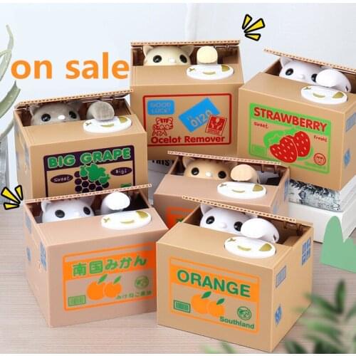 Magical Funny Toy Money Boxes Piggy Banks Thief Moneyboxes Automatic Stole Coin Piggy Bank Money Saving Box Creative Kids Gifts