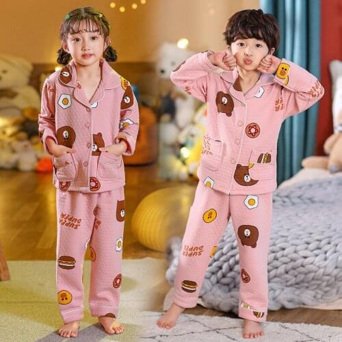 2021 Winter Homewear Fashion Cotton Baby Boy Clothes Sets For Girls Clothing Toddler Childrens Winter Suit For 3-10 Years Old