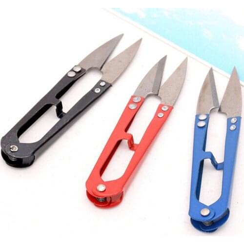 1PC Handheld Sewing Embroidery Thread Cutter Scissors Fishing Line Craft Shears Random Color