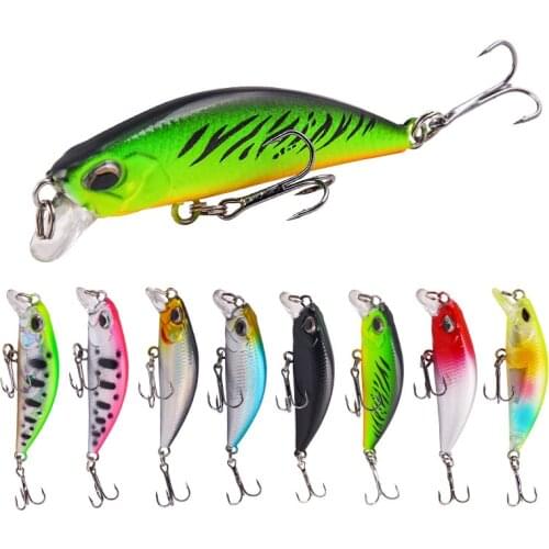 1 Pcs Minnow Fishing Lure 68mm 2.7g 3D Eyes CrankFish Bait Wobbler Artificial Plastic Hard Bait Fishing Tackle