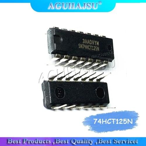 10pcs/lot 74HCT125N SN74HCT125N 74HCT125 DIP-14 goodquality Buffer/line driver chip