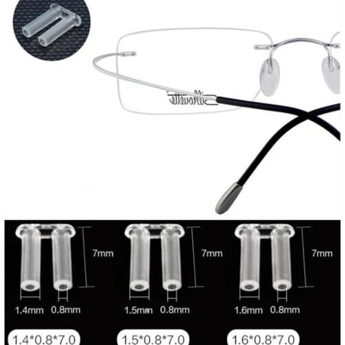 100Pcs Design Rimless Glasses Double Rubber Plug Muti-Sizes Eyewear Accessories Optical Shop Stuffs Wholesale