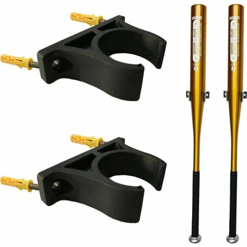 2PCS BASEBALL BAT HOLDER VERTICAL WALL MOUNT HALTER RACK HANGER DISPLAY
