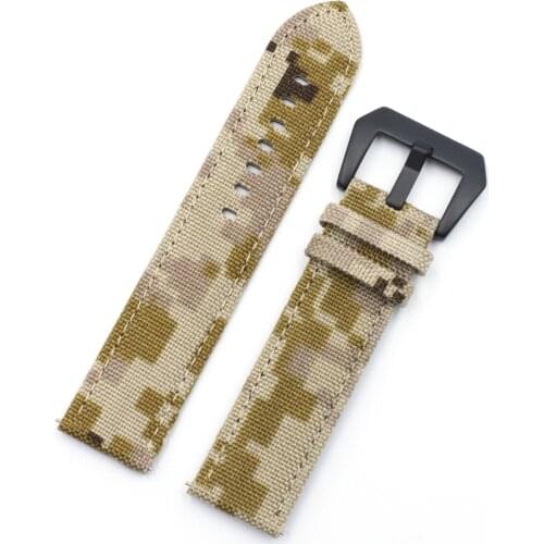 20mm 22mm Camouflage Watch Band Nylon Watch Strap Army Green Color Bands With High Quality Stainless Steel Buckle