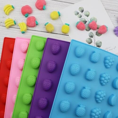 25 cavity fruit silicone chocolate mould, silicone jelly mould, DIY cake mould