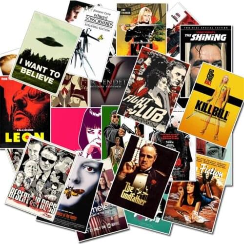 25PCS DIY Classic Movie Fight Club Stickers Room Decoration Waterproof Laptop Luggage Poster Wall Sticker Wall Art Decals