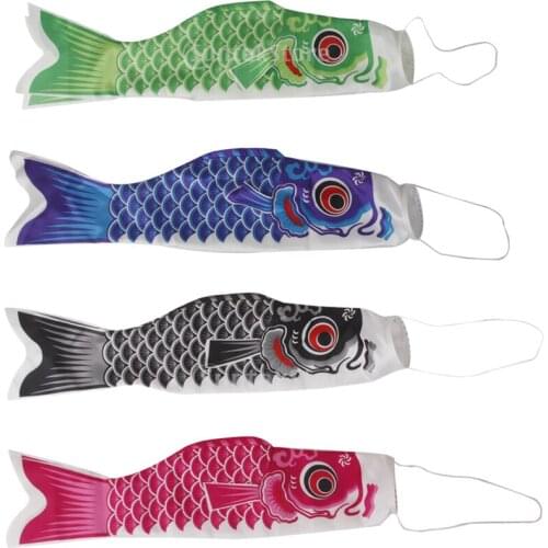 4x Japanese Windsock Carp FlagNobori Sailfish Fish Wind Streamer 70cm (28'')