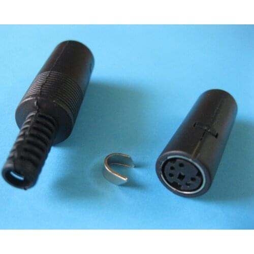 500 Pcs Per Lot Mini 5Pin DIN Jack Connector 5 Pin with Plastic Handle Female Hot Sale