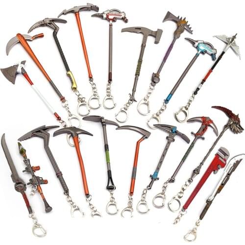 Anime Figure Game Kids Toy Keychain Battle Royale Action Figure FORTRESS Weapon Model Alloy Weapons Key Chain Gadgets for Man