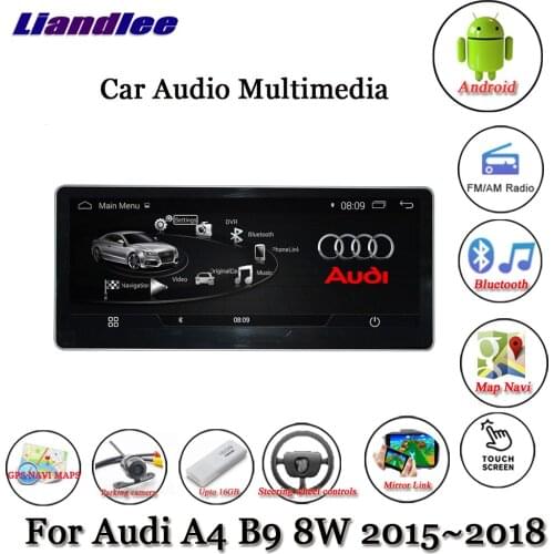 Car Android Multimedia System For Audi A4 B9 8W 2015-2018 Radio GPS Navigation Player Carplay Androidauto Head Unit HD Screen