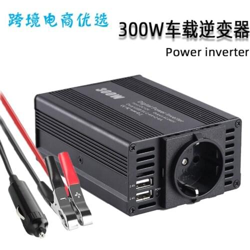 Car inverter 300W 12V to 230V220V240V black German big European double USB