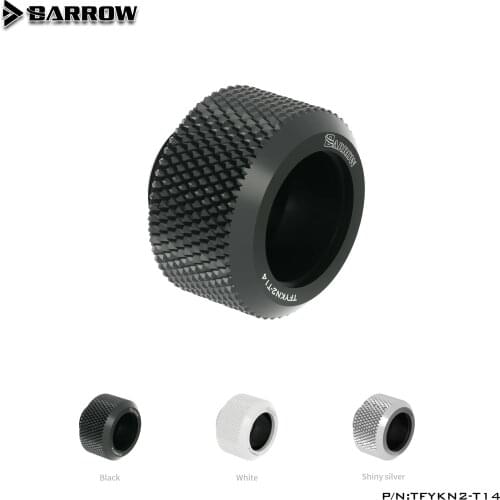 Barrow 8pcs/lot Hard Tube Fitting G1/4 Hand Compression Fittings For OD12/OD14/OD16MM Rigid Tube Water Cooing